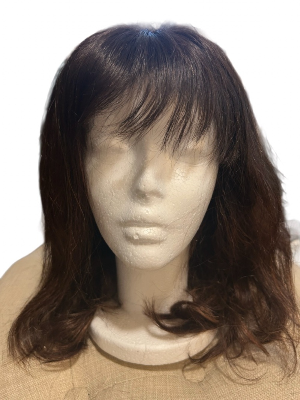 Premium Human Hair Lace Front Wig – Realistic Pre-Plucked Hairline – Like New